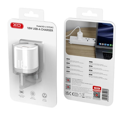 XO L157(UK) QC3.0 18W Φορτιστής Λευκό