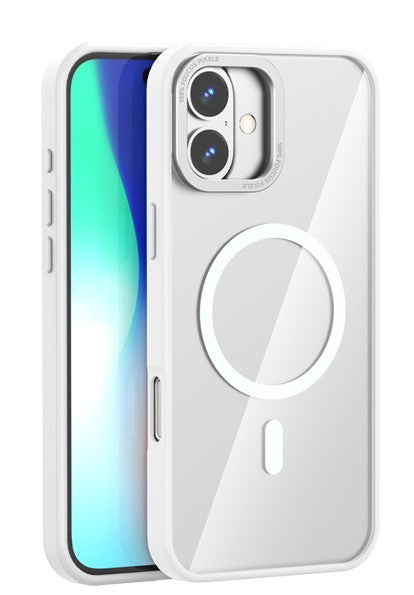 XO K30 iP 16 plus/15 plus 6.7" TPU Ακρυλική Θήκη με Ενσωματομένο Μαγνήτη Λευκό