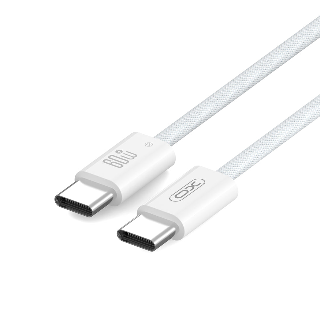 XO NB-Q273 iP15 Καλώδιο φόρτισης Type-C σε Type-C 60W Λευκό