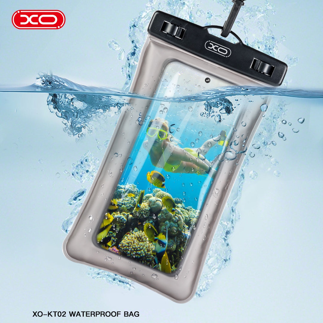 XO KT02 PVC Αδιάβροχη Φουσκωτή Θήκη Τηλεφώνου με Κλιπ