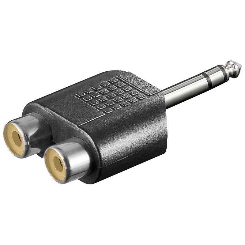 Μετατροπέας Stereo 6.35mm Σε 2 RCA Θηλ.
