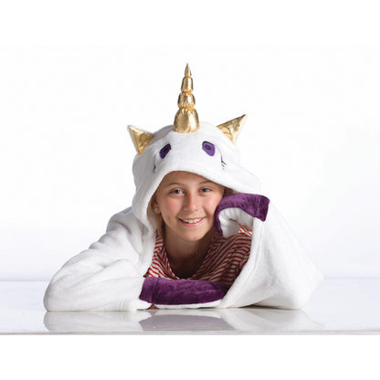 KANGURU Unicorn blanket, Hooded cape with paw gloves