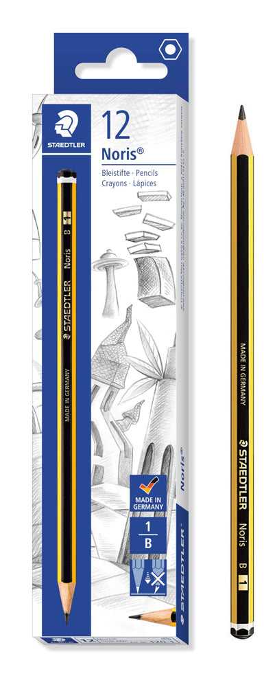 STAEDTLER ξύλινο μολύβι Noris 120-1, εξάγωνο, B1, 12τμχ