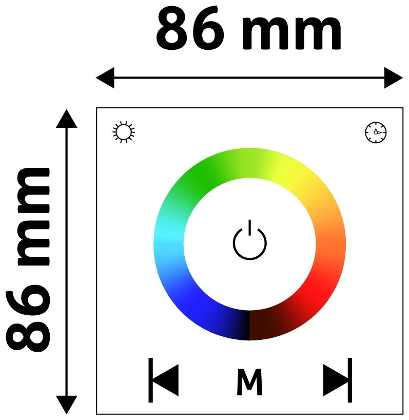 Avide LED Ταινία 12V 144W RGB Τηλεχειριστήριο Αφής και Ελεγκτής