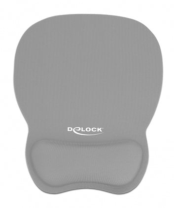 DELOCK Mousepad 12698 με στήριγμα καρπού, 245x206 mm, γκρι