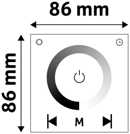 Avide LED Ταινία 12V 96W Ντίμερ Χωνευτό Τηλεχειριστήριο Αφής και Ελεγκτής