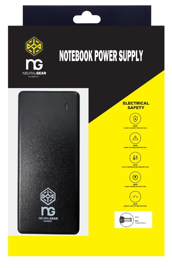 NG-POWER DELL 19.5V 4.62A, TIP SIZE: 7.4x5.0x12mm WITH PIN