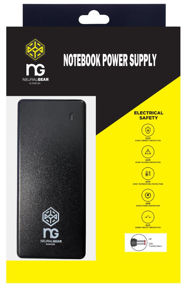 NG ΤΡΟΦΟΔΟΤΙΚΟ ΓΙΑ HP 19V, 4.74A, TIP SIZE: 7.4x5.0x12mm WITH PIN ΜΕ ΚΑΛΩΔΙΟ ΤΡΟΦΟΔΟΣΙΑΣ
