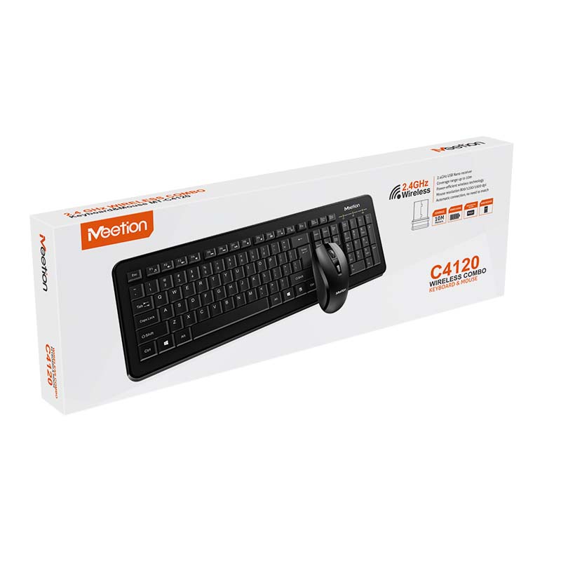 Meetion MT-C4120 Little Ασύρματο Σετ Ελληνικό Πληκτρολόγιο & Ποντίκι 2.4G