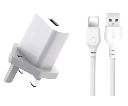 XO L99 Φορτιστής UK με Καλώδιο Lightning  2.4A