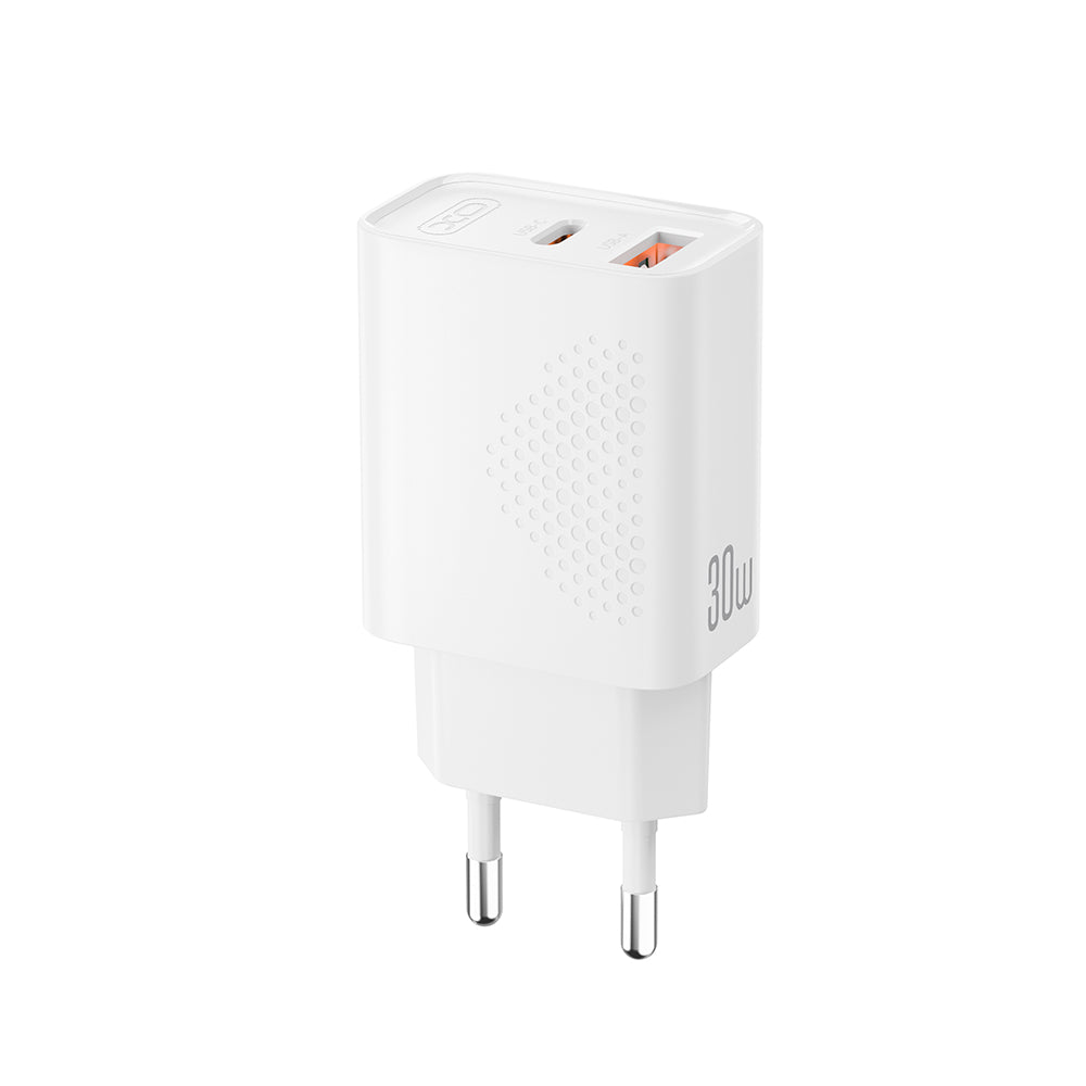 XO L163 Φορτιστής Ταχείας Φόρτισης EU PD30W/QC18W με Θύρα USB-A & USB-C