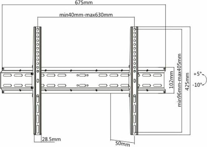 ATC Βάση TV Επιτοίχια ATC-2546 37" - 80"