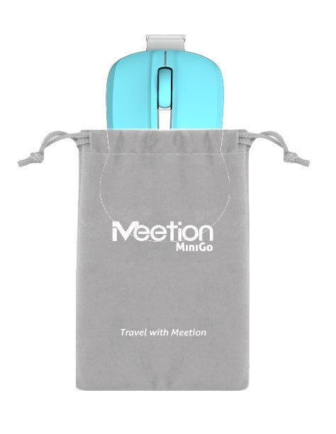 Meetion Silent Mini 2.4G Οπτικό Ασύρματο Ποντίκι (Κυανό)
