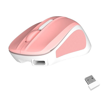 Meetion Silent Mini 2.4G Οπτικό Ασύρματο Ποντίκι (Ροζ)
