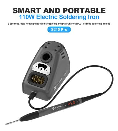 SUNSHINE σταθμός κόλλησης 210 Pro με κολλητήρι, 110W, 100~450 °C