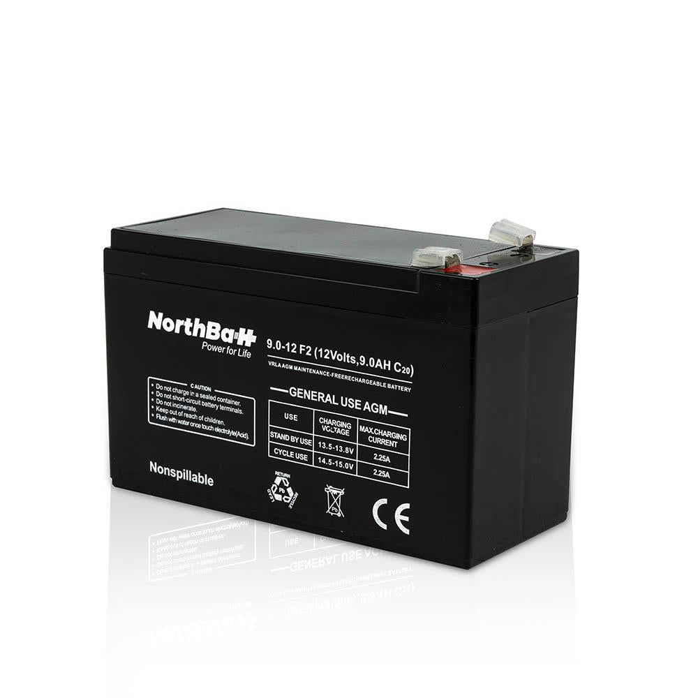 NORTHBAT BATTERY 12V 9Ah (6.3 FASTON)