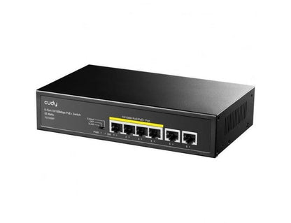 CUDY FS1006P 4+2Port 10/100M PoE+ SWITCH, 60W