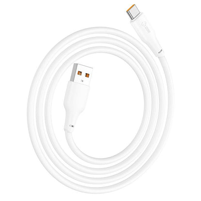 HOCO X93 ΚΑΛΩΔΙΟ ΦΟΡΤΙΣΗΣ ΚΑΙ ΔΕΔΟΜΕΝΩΝ FORCE, TYPE-C, 1m, 100W, ΛΕΥΚΟ