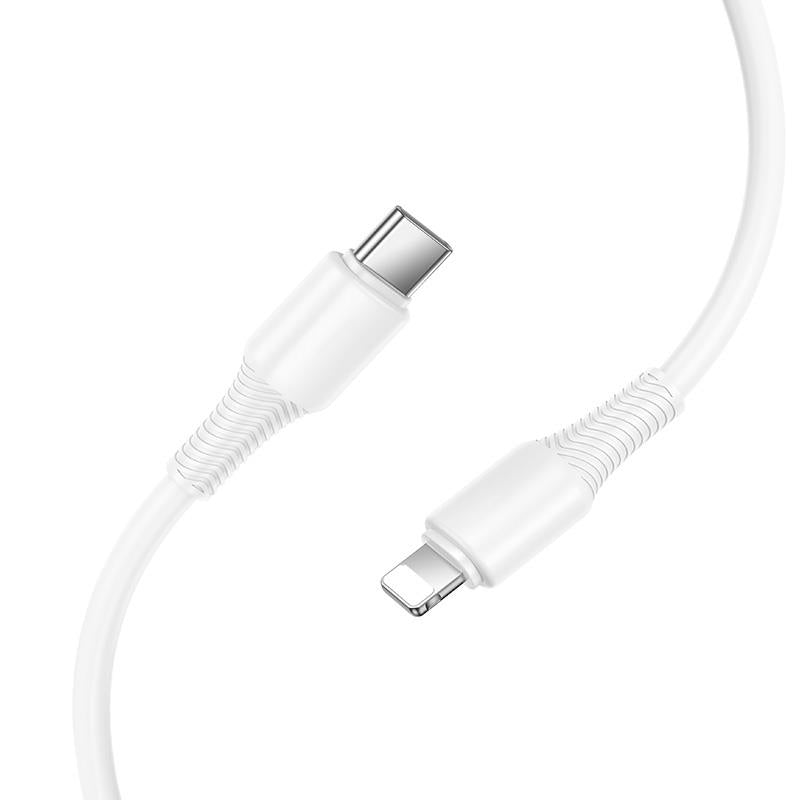 HOCO X120 BENEFICIO ΚΑΛΩΔΙΟ PD TO LIGHTNING, 1m, 27W,  ΛΕΥΚΟ