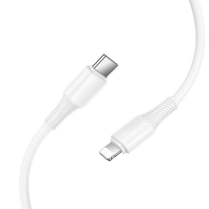 HOCO X120 BENEFICIO ΚΑΛΩΔΙΟ PD TO LIGHTNING, 1m, 27W,  ΛΕΥΚΟ