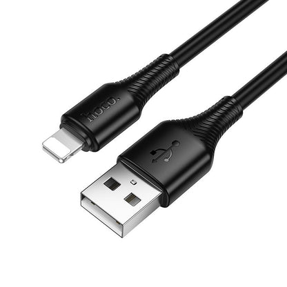 HOCO X120 BENEFICIO ΚΑΛΩΔΙΟ USB TO LIGHTNING, 1m, 27W,  ΜΑΥΡΟ