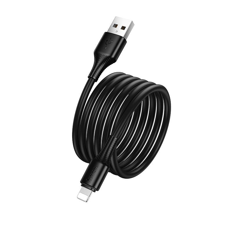 HOCO X120 BENEFICIO ΚΑΛΩΔΙΟ USB TO LIGHTNING, 1m, 27W,  ΜΑΥΡΟ