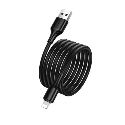 HOCO X120 BENEFICIO ΚΑΛΩΔΙΟ USB TO LIGHTNING, 1m, 27W,  ΜΑΥΡΟ