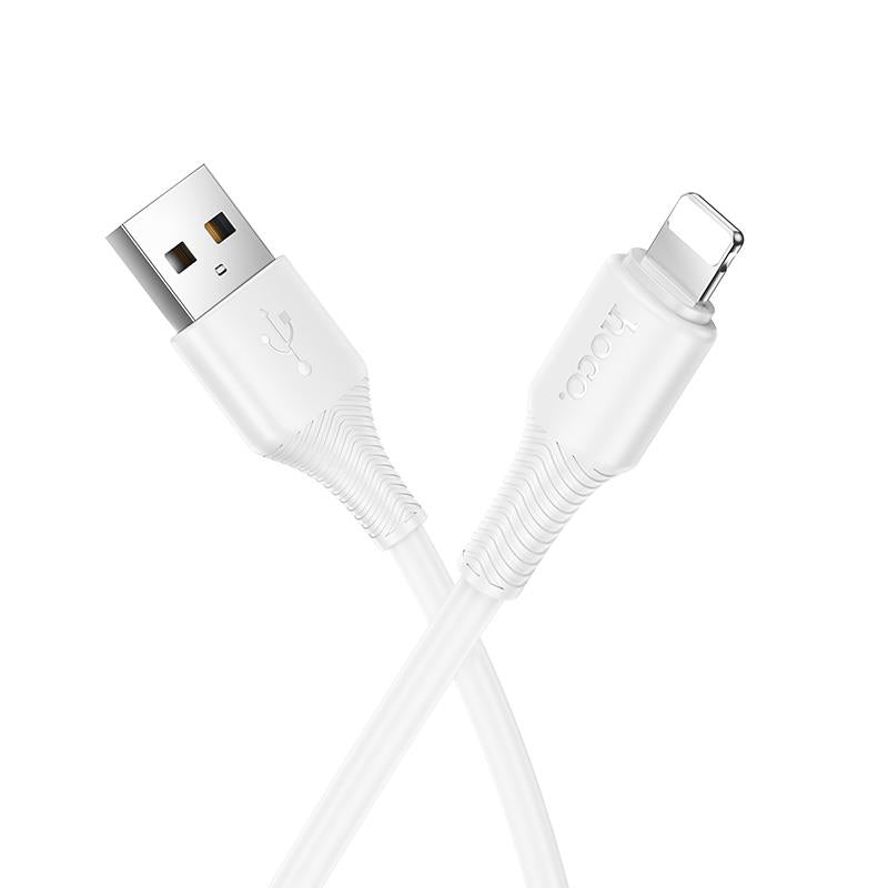 HOCO X120 BENEFICIO ΚΑΛΩΔΙΟ USB TO LIGHTNING, 1m, 27W,  ΛΕΥΚΟ