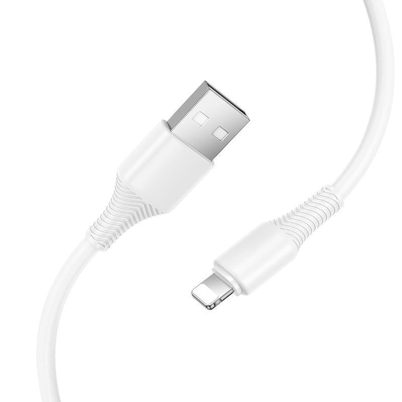 HOCO X120 BENEFICIO ΚΑΛΩΔΙΟ USB TO LIGHTNING, 1m, 27W,  ΛΕΥΚΟ