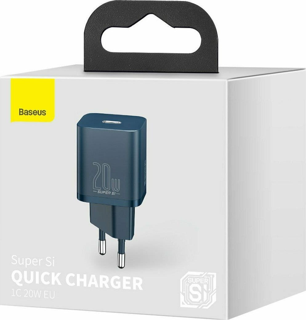 BASEUS SUPER SI ΦΟΡΤΙΣΤΗΣ ΓΡΗΓΟΡΗΣ ΦΟΡΤΙΣΗΣ, 20W, ΜΠΛΕ
