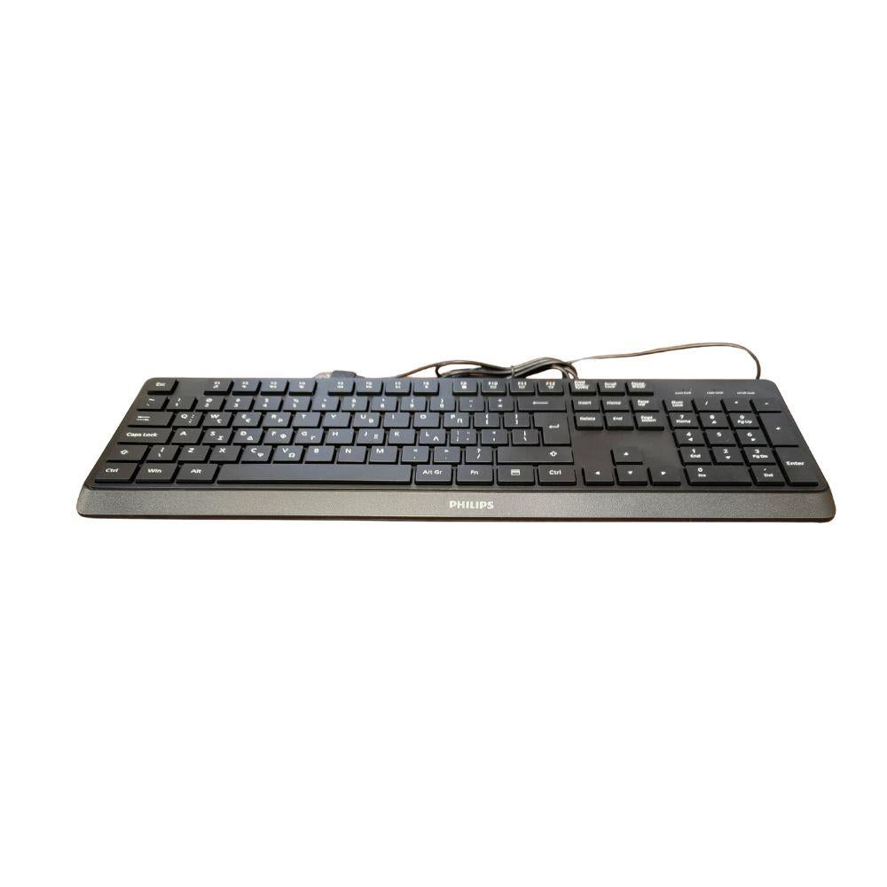 PHILIPS SPK6238 ΕΝΣΥΡΜΑΤΟ ΠΛΗΚΤΡΟΛΟΓΙΟ, ΜΑΥΡΟ, GR