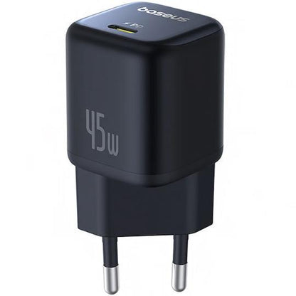 BASEUS PICOGO GAN, ΦΟΡΤΙΣΤΗΣ ΓΡΗΓΟΡΗΣ ΦΟΡΤΙΣΗΣ, ΘΥΡA TYPE-C, 45W, ΜΑΥΡΟΣ