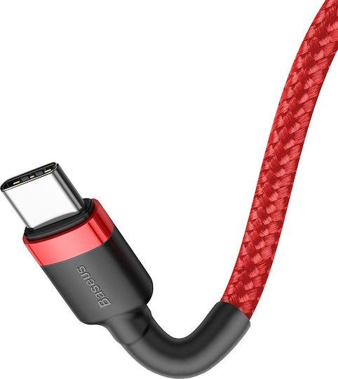 BASEUS CAFULE, ΚΑΛΩΔΙΟ ΦΟΡΤΙΣΗΣ, TYPE-C ΣΕ TYPE-C, 2m, 60W, ΚΟΚΚΙΝΟ