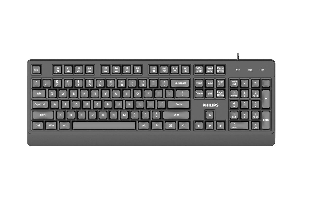 PHILIPS SPK6247 ΕΝΣΥΡΜΑΤΟ ΠΛΗΚΤΡΟΛΟΓΙΟ, ΜΑΥΡΟ