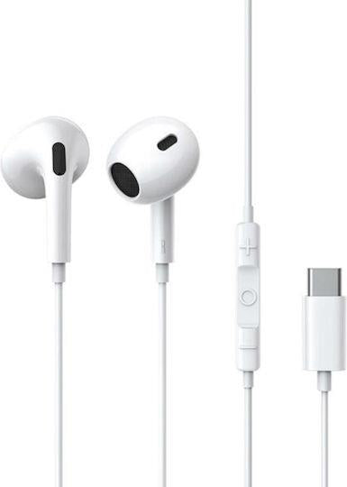BASEUS ENCOK CZ17, ΕΝΣΥΡΜΑΤΑ ΑΚΟΥΣΤΙΚΑ, SEMI IN EAR, ΛΕΥΚΑ
