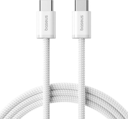 BASEUS CRYSTAL, ΚΑΛΩΔΙΟ ΓΡΗΓΟΡΗΣ ΦΟΡΤΙΣΗΣ TYPE-C ΣΕ TYPE-C, 100W, 2m, ΛΕΥΚΟ