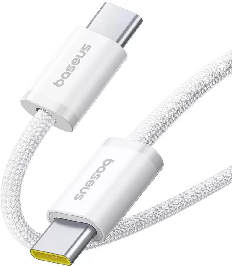BASEUS CRYSTAL, ΚΑΛΩΔΙΟ ΓΡΗΓΟΡΗΣ ΦΟΡΤΙΣΗΣ TYPE-C ΣΕ TYPE-C, 100W, 2m, ΛΕΥΚΟ
