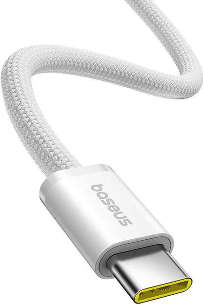 BASEUS CRYSTAL, ΚΑΛΩΔΙΟ ΓΡΗΓΟΡΗΣ ΦΟΡΤΙΣΗΣ TYPE-C ΣΕ TYPE-C, 100W, 2m, ΛΕΥΚΟ