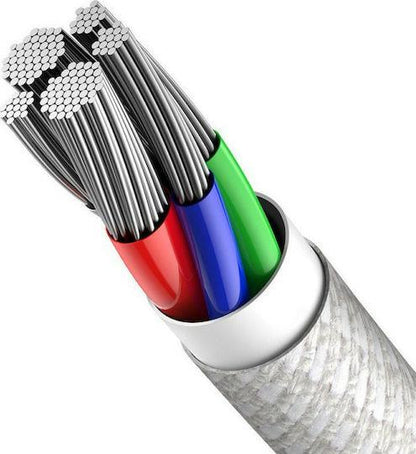BASEUS HIGH DENSITY, ΚΑΛΩΔΙΟ ΓΡΗΓΟΡΗΣ ΦΟΡΤΙΣΗΣ, TYPE-C ΣΕ LIGHTNING, 20W, 2m, ΛΕΥΚΟ