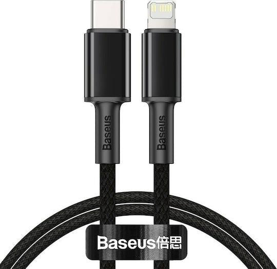 BASEUS HIGH DENSITY, ΚΑΛΩΔΙΟ ΓΡΗΓΟΡΗΣ ΦΟΡΤΙΣΗΣ, TYPE-C ΣΕ LIGHTNING, 20W, 2m, ΜΑΥΡΟ