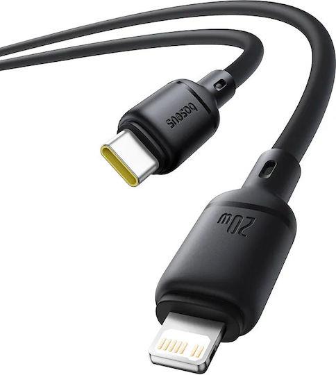 BASEUS SILKY SERIES, ΚΑΛΩΔΙΟ ΓΡΗΓΟΡΗΣ ΦΟΡΤΙΣΗΣ, TYPE-C ΣΕ LIGHTNING, 20W, 1m, ΜΑΥΡΟ