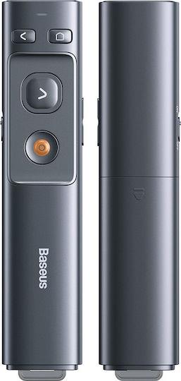 BASEUS ORANGE DOT, ΚΟΚΚΙΝΟ LASER ΥΠΟΔΕΙΞΗΣ ΠΑΡΟΥΣΙΑΣΕΩΝ, ΜΕ ΠΛΗΚΤΡΑ SLIDESHOW, ΓΚΡΙ