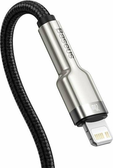BASEUS CAFULE, ΚΑΛΩΔΙΟ ΦΟΡΤΙΣΗΣ, TYPE-C ΣΕ LIGHTNING, 2m, 20W, ΜΑΥΡΟ