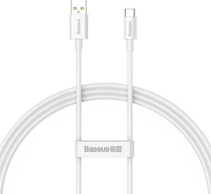 BASEUS SUPERIOR SERIES, ΚΑΛΩΔΙΟ ΓΡΗΓΟΡΗΣ ΦΟΡΤΙΣΗΣ, TYPE-C, 100W, 1M, ΛΕΥΚΟ