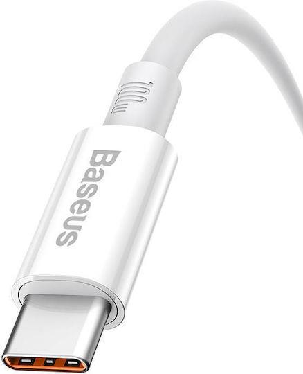 BASEUS SUPERIOR SERIES, ΚΑΛΩΔΙΟ ΓΡΗΓΟΡΗΣ ΦΟΡΤΙΣΗΣ, TYPE-C, 100W, 1M, ΛΕΥΚΟ