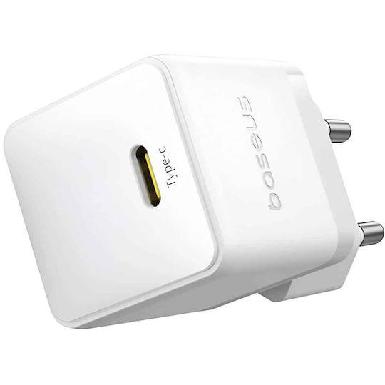 BASEUS PALM ΦΟΡΤΙΣΤΗΣ ΓΡΗΓΟΡΗΣ ΦΟΡΤΙΣΗΣ, 1 ΘΥΡΑ, 20W, ΛΕΥΚΟΣ