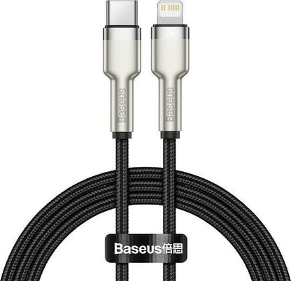 BASEUS CAFULE ΚΑΛΩΔΙΟ ΦΟΡΤΙΣΗΣ, TYPE-C ΣΕ LIGHTNING, 20W, 1M, ΜΑΥΡΟ