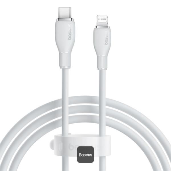 BASEUS PUDDING, ΚΑΛΩΔΙΟ ΦΟΡΤΙΣΗΣ, TYPE-C ΣΕ LIGHTNING, 2m, 20W, ΛΕΥΚΟ