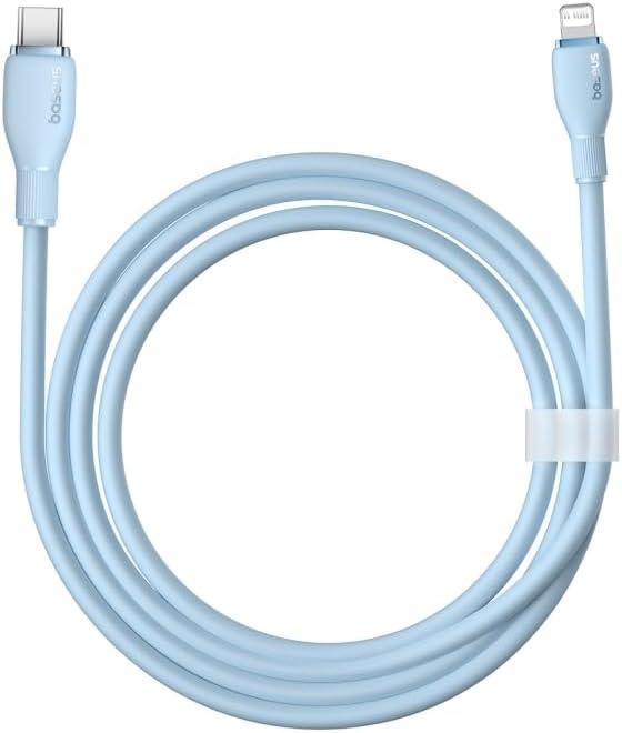 BASEUS PUDDING, ΚΑΛΩΔΙΟ ΦΟΡΤΙΣΗΣ, TYPE-C ΣΕ LIGHTNING, 2m, 20W, ΜΠΛΕ