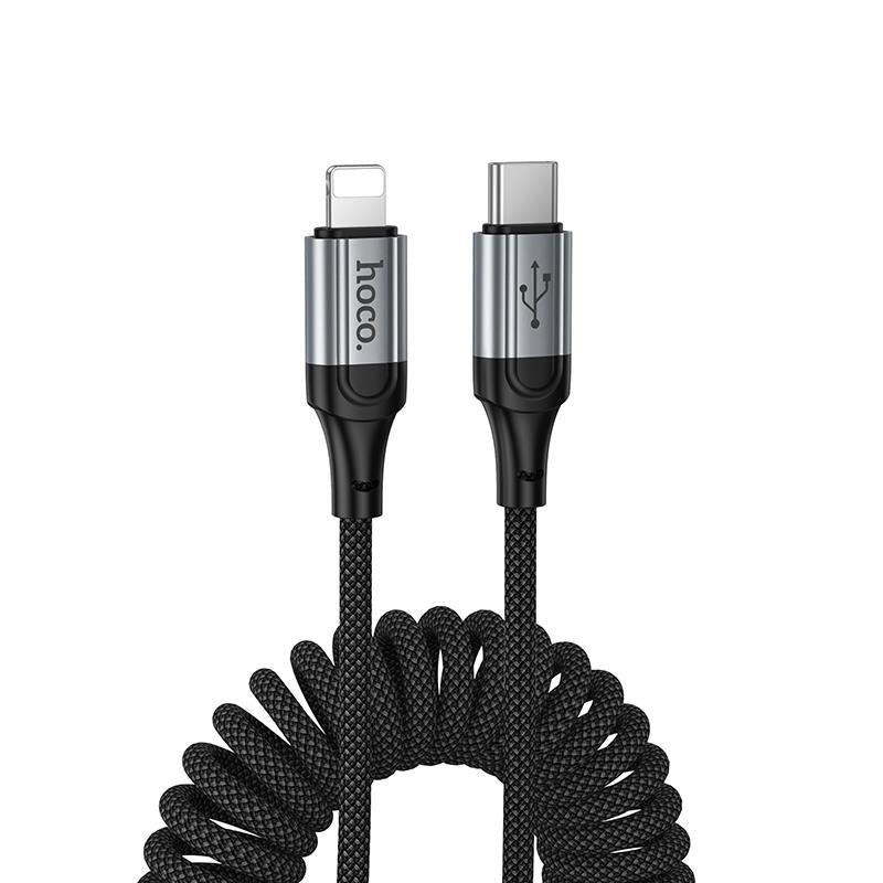 HOCO X121 NUEVO ΚΑΛΩΔΙΟ ΦΟΡΤΙΣΗΣ TYPE-C ΣΕ LIGHTNING, 27W, ΜΑΥΡΟ